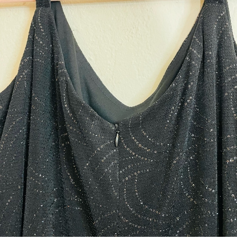 Alex Evenings 2-Piece Glitter Embellished Jacket Dress Women Size 16 Black - Picture 12 of 16